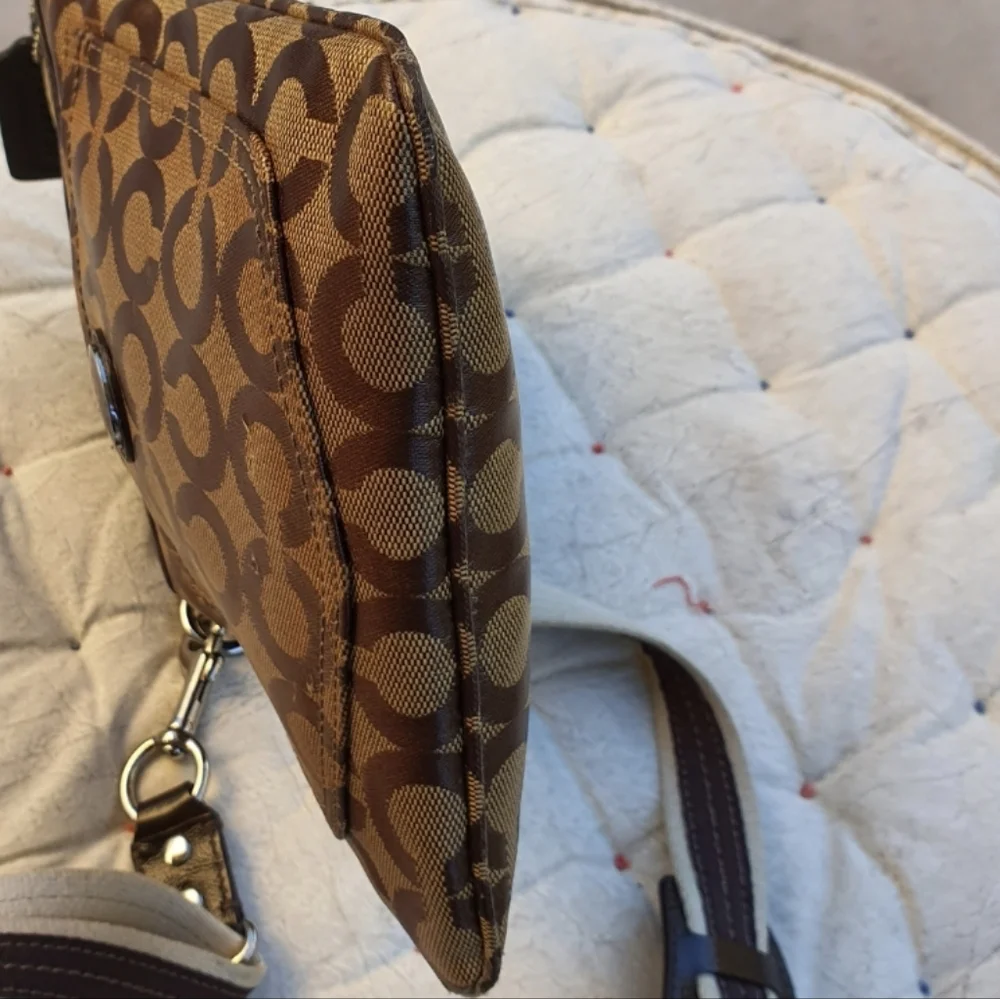 Coach Brown and Tan Crossbody Bag